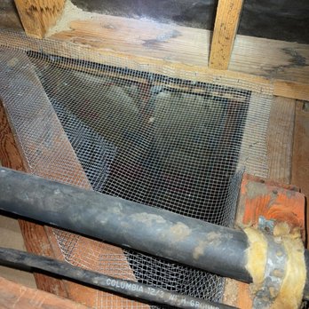 Attic Crew - They covered holes with netting to keep critters out. - Insulation Installation Near Me - Palo Alto, California Attic Crew - They covered holes with netting to keep critters out. - Insulation Installation Near Me - Palo Alto, California