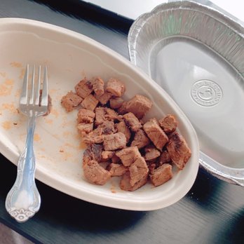 Chipotle Mexican Grill - I just opened my order. The steak is even only 1/3 of the whole bowl. I pay for this 8.20 - Fast Food Near Me - Austin, Texas