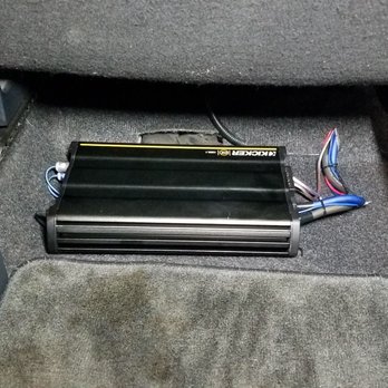DC Audio - 2 channel Amp installed under passengers seat to maximize trunk space. - Car Stereo Installation Near Me - San Bernardino, California DC Audio - 2 channel Amp installed under passengers seat to maximize trunk space. - Car Stereo Installation Near Me - San Bernardino, California