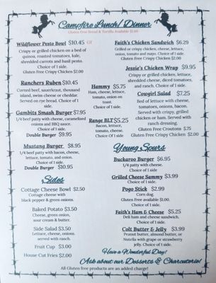 Menu photo 2 Wildhorses Cafe Fordland, MO Menu photo 2 Wildhorses Cafe Fordland, MO