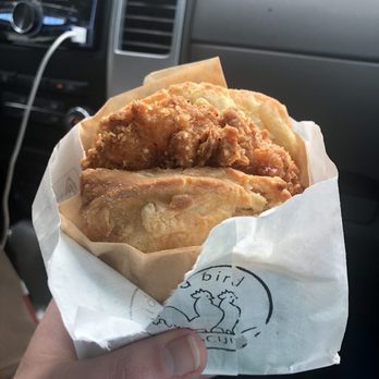 Bird Bird Biscuit - - I don't know how I managed to snap this entire sandwich whole, I was drooling beyond belief - Breakfast & Brunch Near Me - Austin, Texas