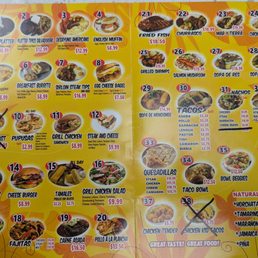 Menu from Oct 2025 Menu from Oct 2025