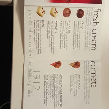 Neuhaus - This is the Nehaus guide into their world of chocolate.  Take one.... you'll need it. - Candy Stores Near Me - Washington, DC, District of Columbia