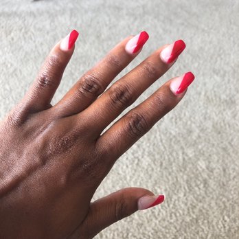 Glamorous Nails & Spa - The middle finger has the dark part from the water damage (fungus). - Nail Salons Near Me - Gaithersburg, Maryland Glamorous Nails & Spa - The middle finger has the dark part from the water damage (fungus). - Nail Salons Near Me - Gaithersburg, Maryland