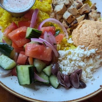 Lazy Dog Restaurant & Bar - Mediterranean Chicken Bowl - New American Near Me - Downey, California Lazy Dog Restaurant & Bar - Mediterranean Chicken Bowl - New American Near Me - Downey, California