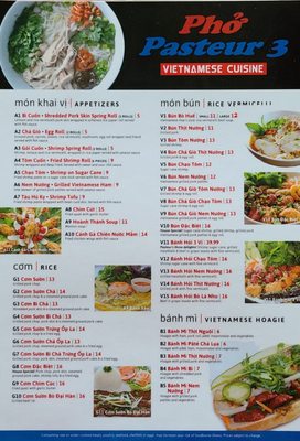 Menu photo 5 Pho Pasteur 3 Lancaster, PA