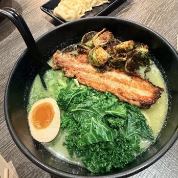 Kotsu Ramen & Gyoza - Kotsu Matcha Madness with Pork Chashu. And Hai Five (pork gyoza) in the back. @ojbaylen - Ramen Near Me - Redondo Beach, California Kotsu Ramen & Gyoza - Kotsu Matcha Madness with Pork Chashu. And Hai Five (pork gyoza) in the back. @ojbaylen - Ramen Near Me - Redondo Beach, California