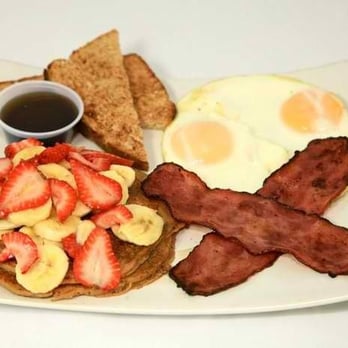 Energy Fuel Healthy Grill - Champion Breakfast... 2 eggs, 2 w/w protein pancakes, 2 pieces Turkey bacon, 7 grain toast and fresh fruit!!! - Breakfast & Brunch Near Me - Ridgewood, New York Energy Fuel Healthy Grill - Champion Breakfast... 2 eggs, 2 w/w protein pancakes, 2 pieces Turkey bacon, 7 grain toast and fresh fruit!!! - Breakfast & Brunch Near Me - Ridgewood, New York