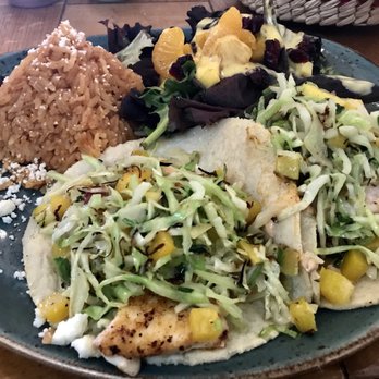 Los Agaves - 1/2 Shrimp 1/2 Halibut Tacos Del Mar - incredible - Tacos Near Me - Santa Barbara, California