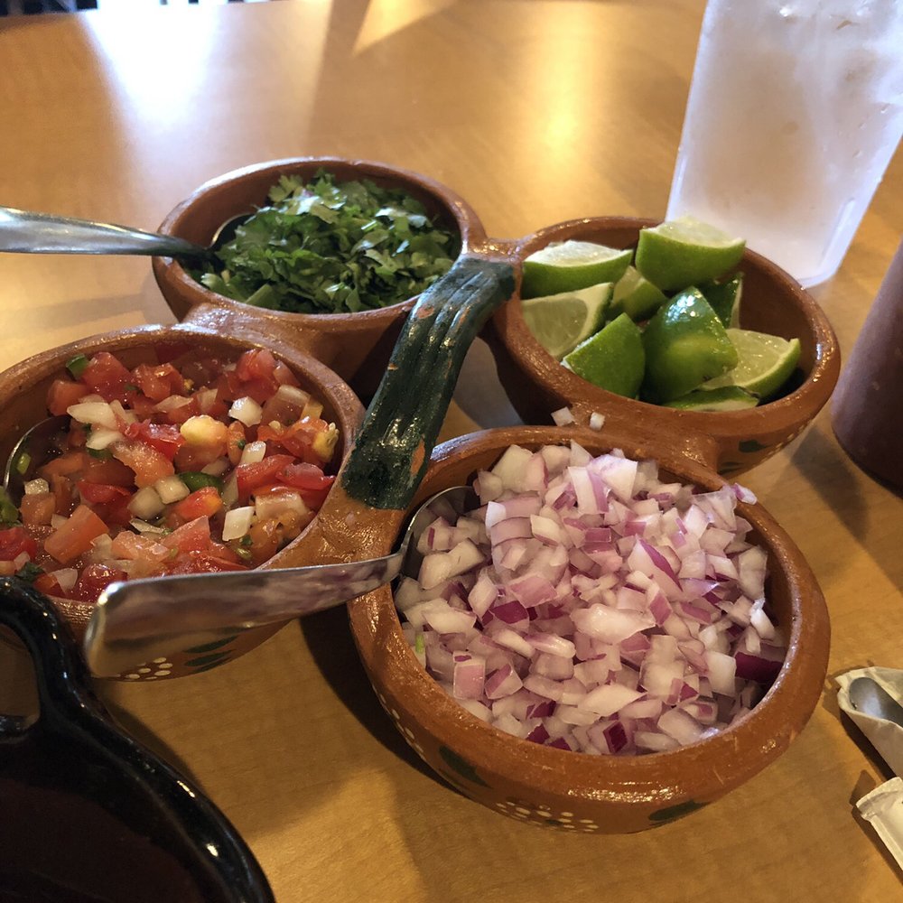 Mexigrill Taquería - Their toppings for the tacos. Love this! But I felt bad because we didn't use all of it and it felt like a waste. - Mexican Near Me - Columbus, Georgia Mexigrill Taquería - Their toppings for the tacos. Love this! But I felt bad because we didn't use all of it and it felt like a waste. - Mexican Near Me - Columbus, Georgia