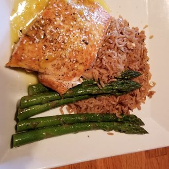 Knolls Restaurant - Orange glaze salmon - American Near Me - Long Beach, California Knolls Restaurant - Orange glaze salmon - American Near Me - Long Beach, California