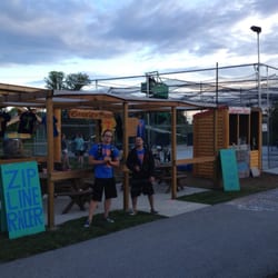 Egg Harbor Fun Park - Zip line guides at te end of the day