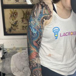 Seattle Tattoo Emporium - Dragon sleeve from Jimmy the Saintt