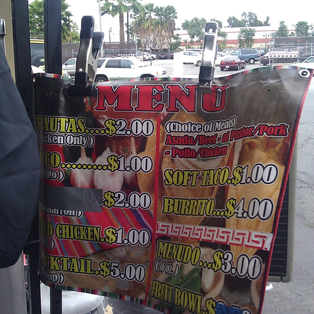 Mikasa - Menu at their food stand - Mexican Near Me - Walnut, California