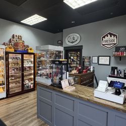 FIRESIDE CIGAR - Front counter at Fireside!