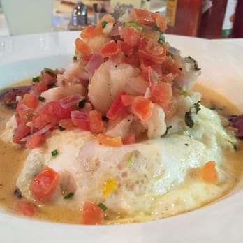 Eat. - Shrimp and grits - smoked bacon, two over easy eggs, pico de gallo - New American Near Me - Las Vegas, Nevada