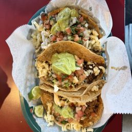 Carnitas Taco, Pollo Taco, Barbacoa Taco
