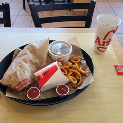 Arby's - French dip & Swiss, curly fries