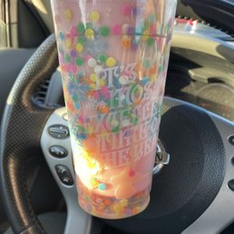 Strawberry & white chocolate milkshake