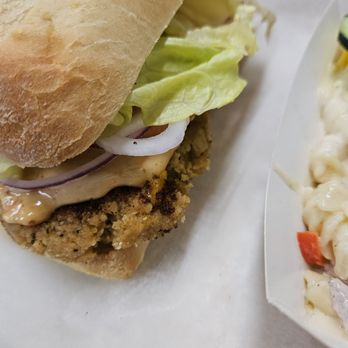 Curbin' Cuisine - Crabcake poBoy - American Near Me - Ankeny, Iowa Curbin' Cuisine - Crabcake poBoy - American Near Me - Ankeny, Iowa