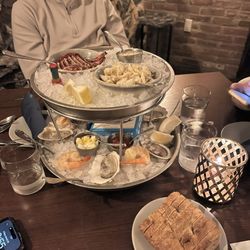 Smaller Seafood Tower, comes with bread