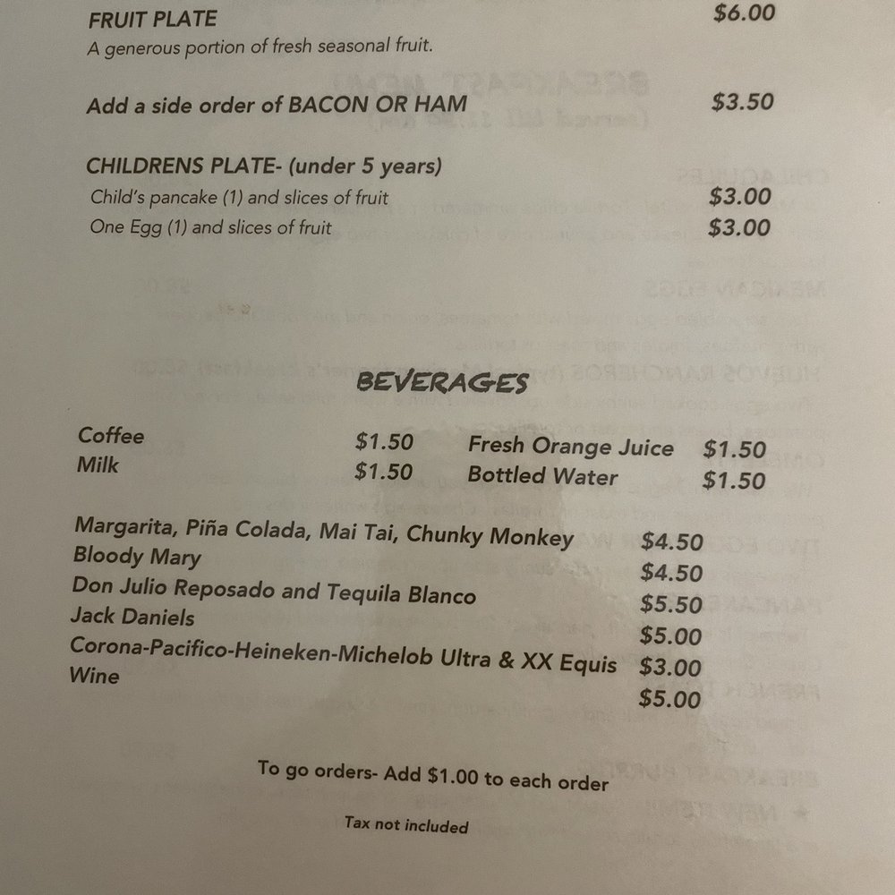 Terrasol Beach Resort - Menu - Resorts Near Me - Cabo San Lucas, BCS