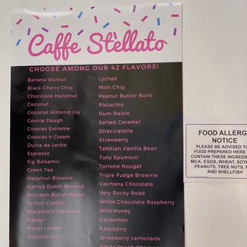 Caffe Stellato - 42 flavors of gelato - Italian Near Me - Burlingame, California