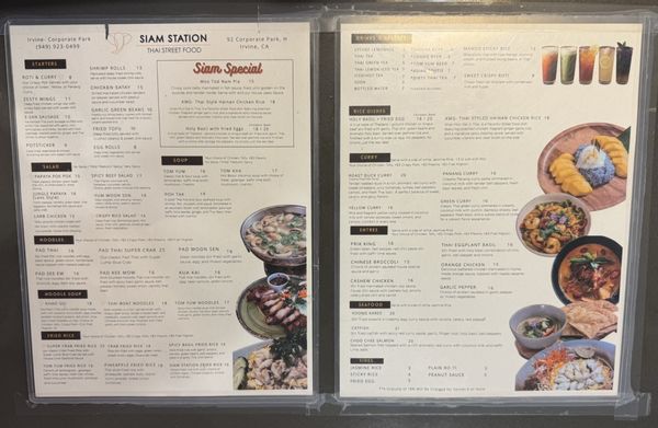 Menu photo 4 Siam Station Irvine, CA