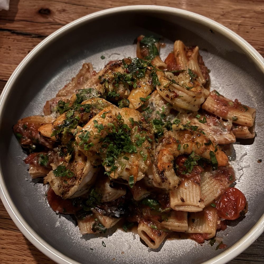 Whiskey Cake - Grilled Shrimp Rigatoni - New American Near Me - Tampa, Florida Whiskey Cake - Grilled Shrimp Rigatoni - New American Near Me - Tampa, Florida