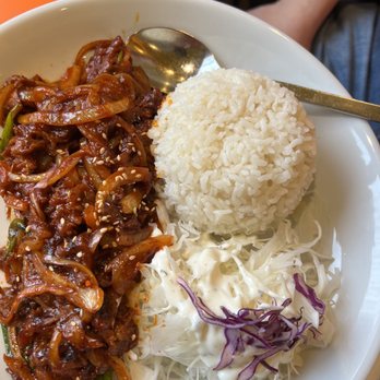 The Sweet Sap - Spicy Pork with RIce - New American Near Me - Flushing, New York The Sweet Sap - Spicy Pork with RIce - New American Near Me - Flushing, New York