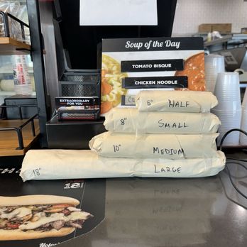 Capriotti's Sandwich Shop - Sandwich sizes... - Sandwiches Near Me - San Luis Obispo, California
