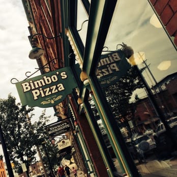 Bimbo's Pizza - the reflection of the building across the street - Pizza Near Me - Kalamazoo, Michigan
