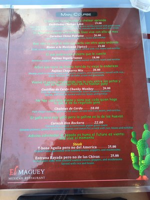 Menu photo 7 El Maguey Mexican Restaurant Jackson Heights, NY