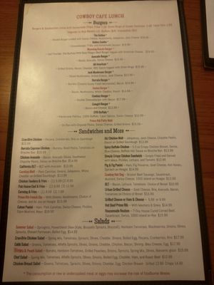 Menu photo 1 Cowboy Cafe Sheridan, WY