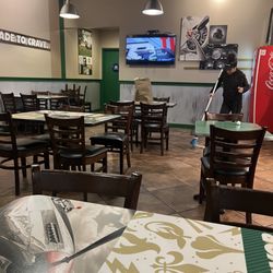 Wingstop - Nice and clean, plenty of seating. Came to a late dinner :)
