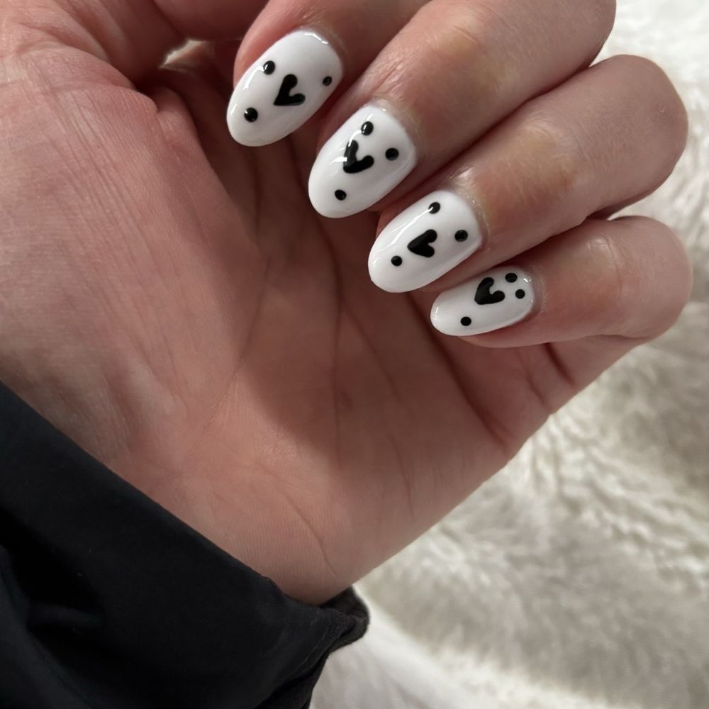 What I got... looks like smiley faces with crooked smiles mixed with dalmatian What I got... looks like smiley faces with crooked smiles mixed with dalmatian