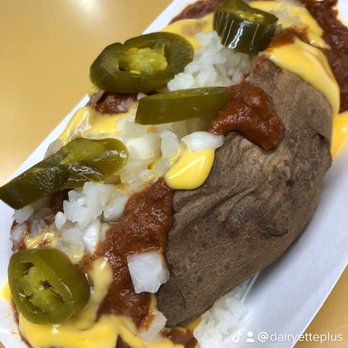 Dairyette Plus - Chili Baked potato - Ice Cream & Frozen Yogurt Near Me - Paducah, Kentucky Dairyette Plus - Chili Baked potato - Ice Cream & Frozen Yogurt Near Me - Paducah, Kentucky
