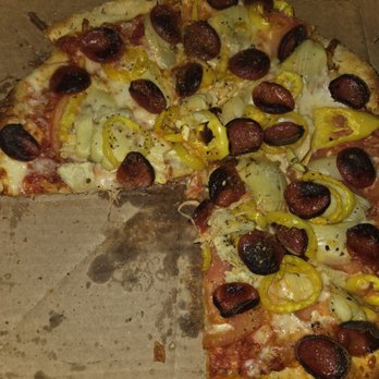 Salty Bread Pizza Cafe - Cup and char, tomato, banana pepper, and artichoke pizza. - Pizza Near Me - Rochester, New York Salty Bread Pizza Cafe - Cup and char, tomato, banana pepper, and artichoke pizza. - Pizza Near Me - Rochester, New York