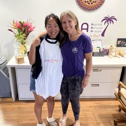 ABA Classroom - Our Keiki Hula Teacher Kay Aoki with Goldean Lowe