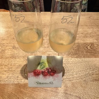 Seasons 52 - Our champagne toast for our anniversary. - Seafood Near Me - Birmingham, Alabama
