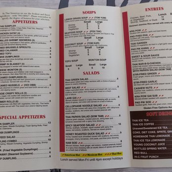 Thai Staunton Restaurant - Menu January 2022 - Thai Near Me - Staunton, Virginia