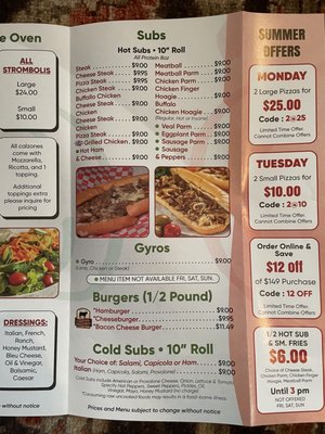 Menu photo 1 Dominic's Pizza Pocono Lake, PA Menu photo 1 Dominic's Pizza Pocono Lake, PA