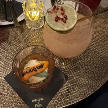 Vanderpump A Paris - Tarte Aux Pommes and Tickle Your Fancy signature cocktails - French Near Me - Las Vegas, Nevada Vanderpump A Paris - Tarte Aux Pommes and Tickle Your Fancy signature cocktails - French Near Me - Las Vegas, Nevada