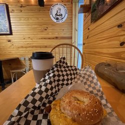 Daniel Boone Coffee Shop - Bacon, Egg, Cheese sandwich on an everything bagel
