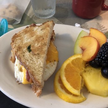 Bread Basket Cafe & Bakery - Breakfast sandwich with fruit - Bakeries Near Me - Danville, Indiana