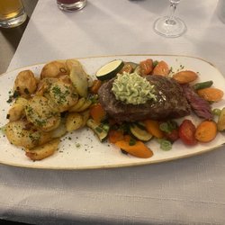 Gastwirtschaft Glupe - Rumpsteak mit Grillgemüse und Bratkartoffeln