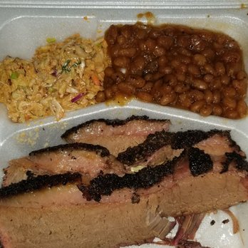Dave's BBQ - Brisket platter 3 huge slices I couldn't wait to get home i ate half a slice before I could get out the parki by lot hahaha dam so yummy - Barbeque Near Me - Virginia Beach, Virginia
