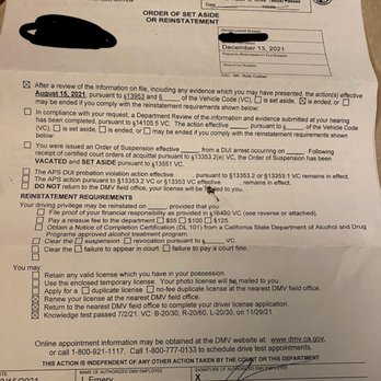 California Drivers Advocates - My license reinstatement letter! - Legal Services Near Me - Corona, California California Drivers Advocates - My license reinstatement letter! - Legal Services Near Me - Corona, California
