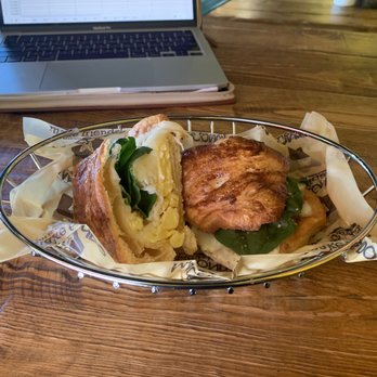 Macondo Coffee Roasters - Wesley Chapel - Egg & Cheese Croissant with Spinach - Coffee & Tea Near Me - Wesley Chapel, Florida