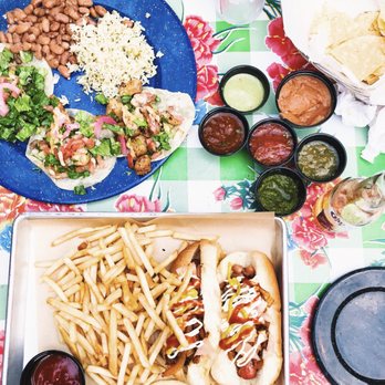 La Botana Tacos - Three taco platter, and Sonoran dog platter - Tacos Near Me - Tucson, Arizona La Botana Tacos - Three taco platter, and Sonoran dog platter - Tacos Near Me - Tucson, Arizona